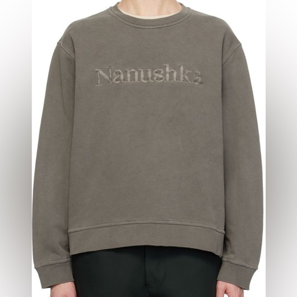 Nanushka Unisex Logo Sweatshirt in Asphalt